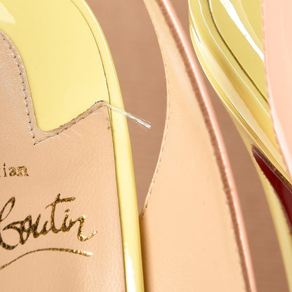 Christian Louboutin Patent Lady Peep Sling 150 Pumps 39 Poudre 10 of 12