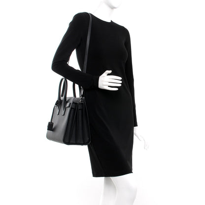 Saint Laurent Grained Calfskin Small Sac De Jour Black 2 of 11