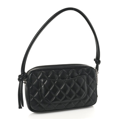Chanel Calfskin Quilted Cambon Pochette Black White 3 of 9