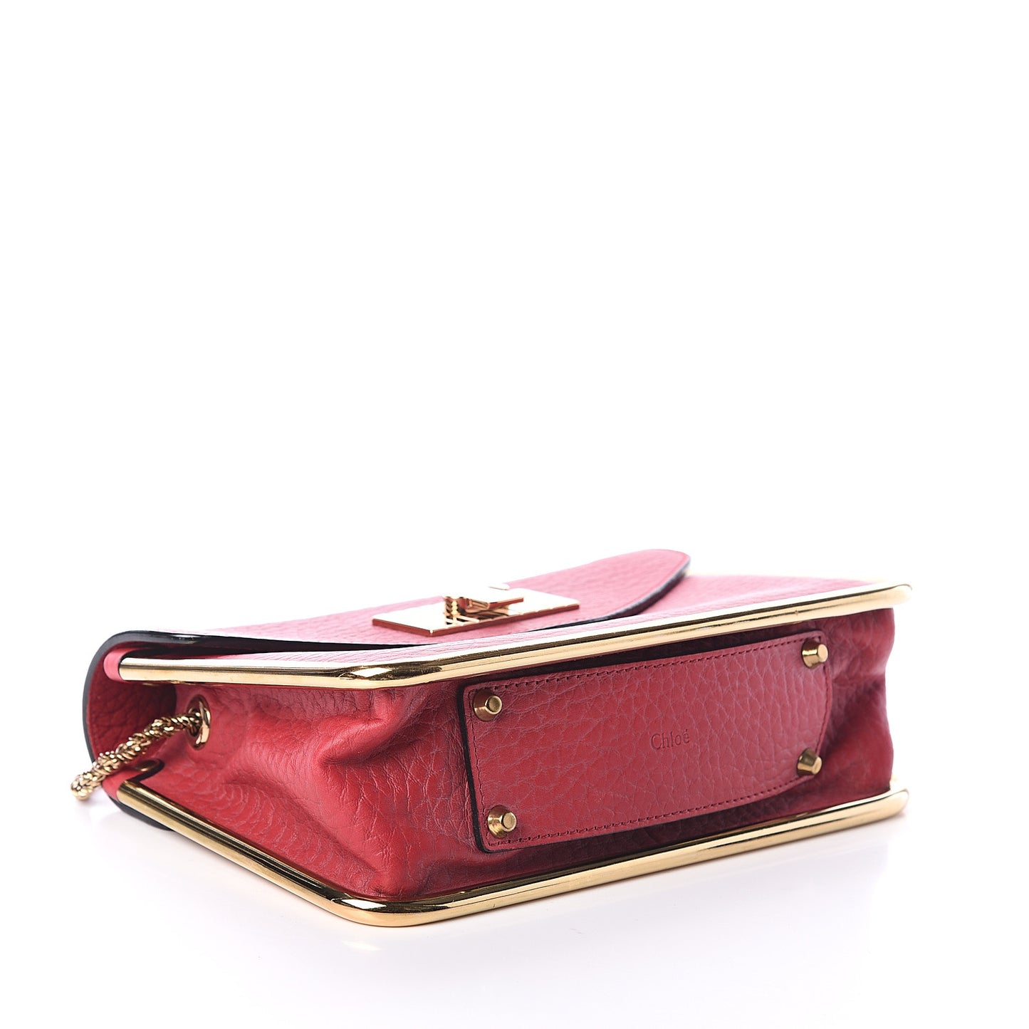 Grained Calfskin Small Sally Flap Bag Red
