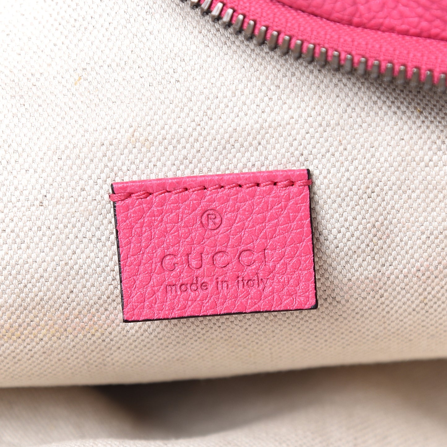 Grained Calfskin Logo Belt Bag Pink