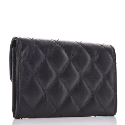 Chanel Aged Calfskin Quilted Reissue Flap Card Holder So Black 3 of 8