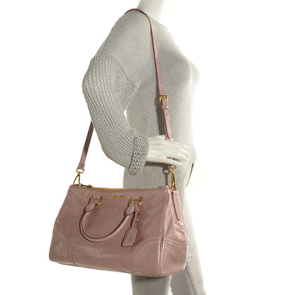 Miu Miu Vitello Shine Double Zip Tote Mughetto 2 of 9