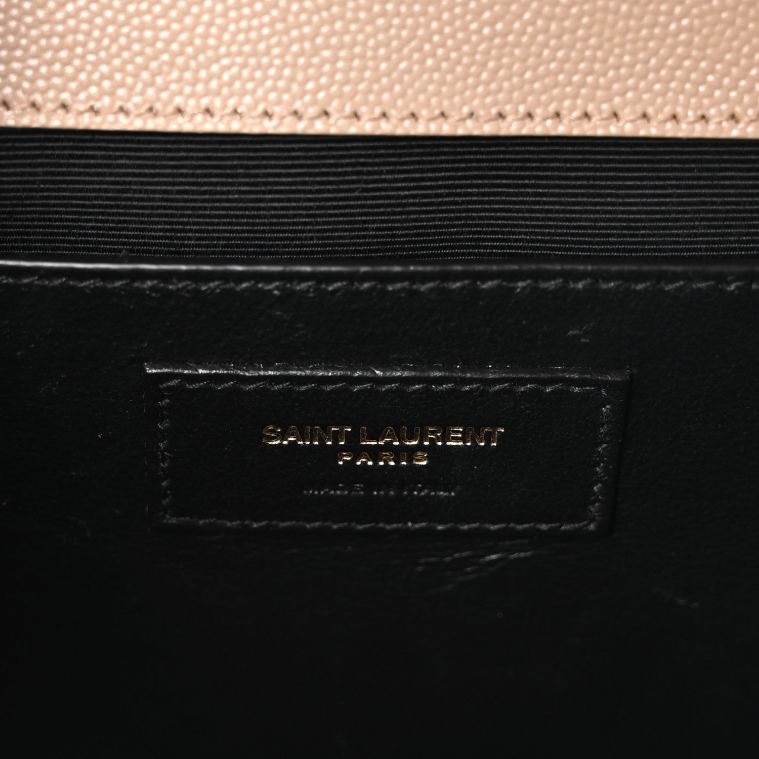 Saint Laurent Grain De Poudre Textured Mixed Matelasse Medium Triquilt Monogram Satchel Dark Beige 6 of 11