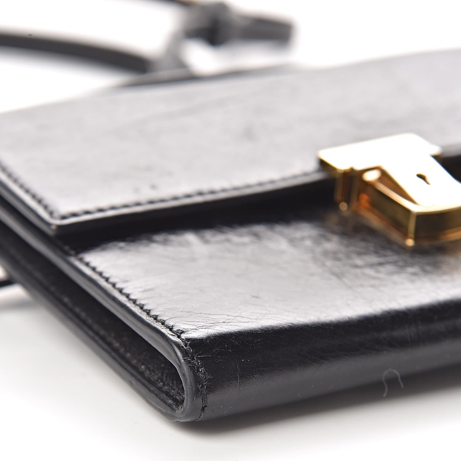 Saint Laurent Calfskin Mini High School Satchel Black 8 of 11
