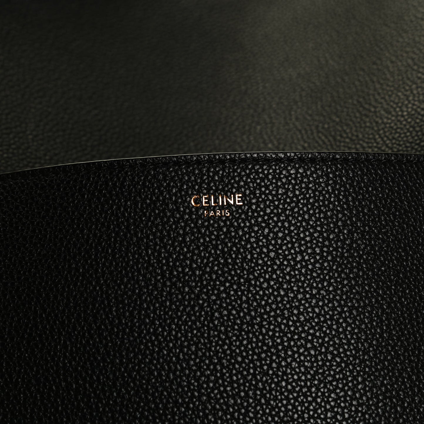 Soft Grained Calfskin Sangle Bucket Bag Black