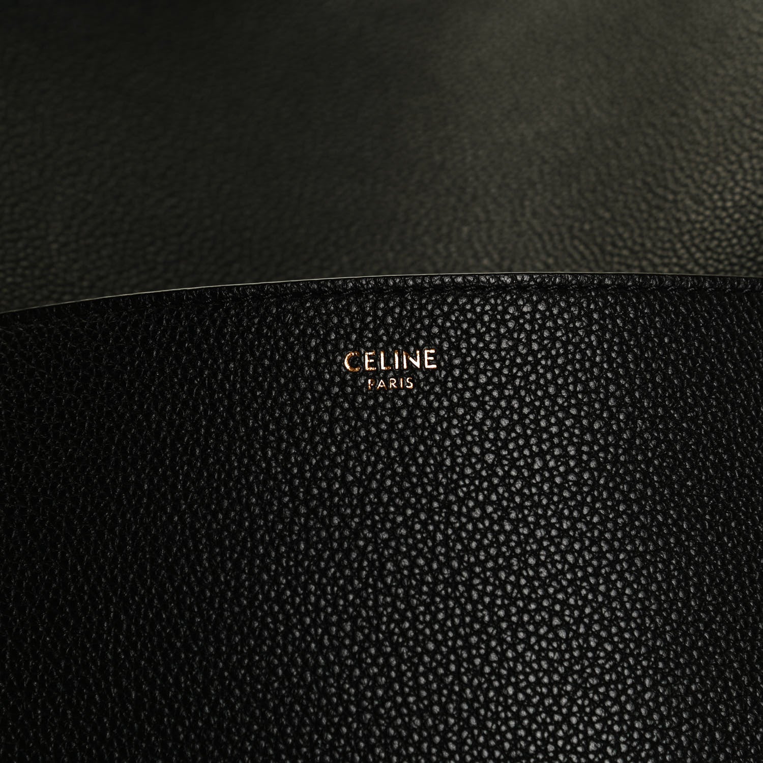 Celine Soft Grained Calfskin Sangle Bucket Bag Black 6 of 12
