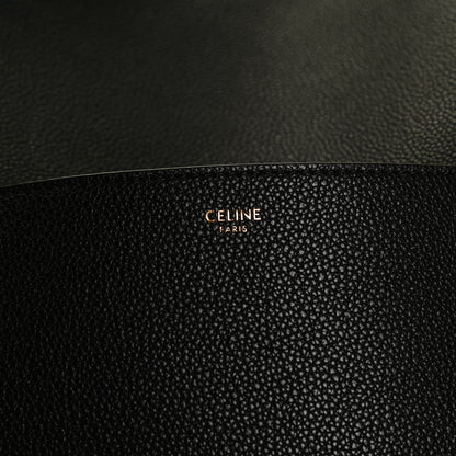 Celine Soft Grained Calfskin Sangle Bucket Bag Black 6 of 12