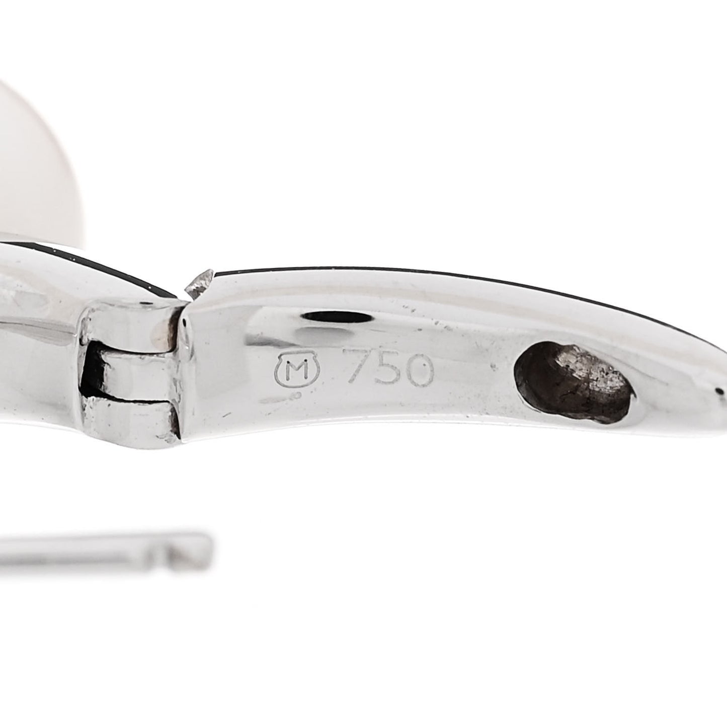 18K White Gold Akoya Cultured Pearl 6.5mm Classic Elegance Hoop Earrings