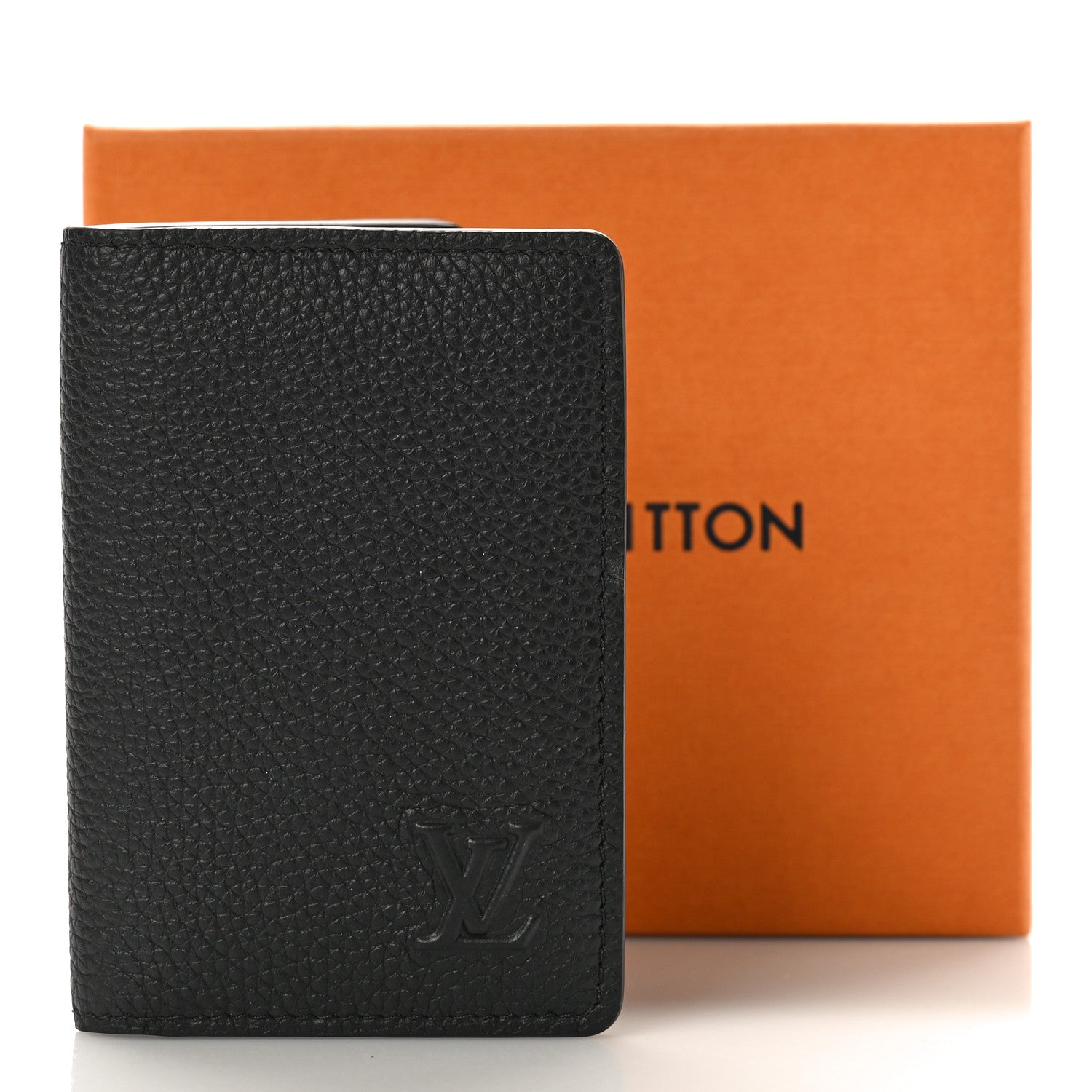 Louis Vuitton Millesime Calfskin Monogram Pocket Organizer Black 2 of 9