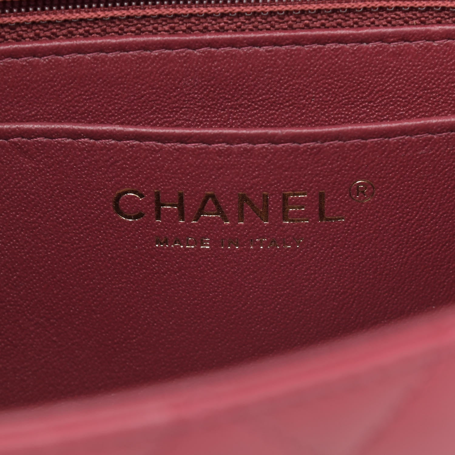 Chanel Lambskin Quilted Mini Rectangular Flap Burgundy 5 of 10