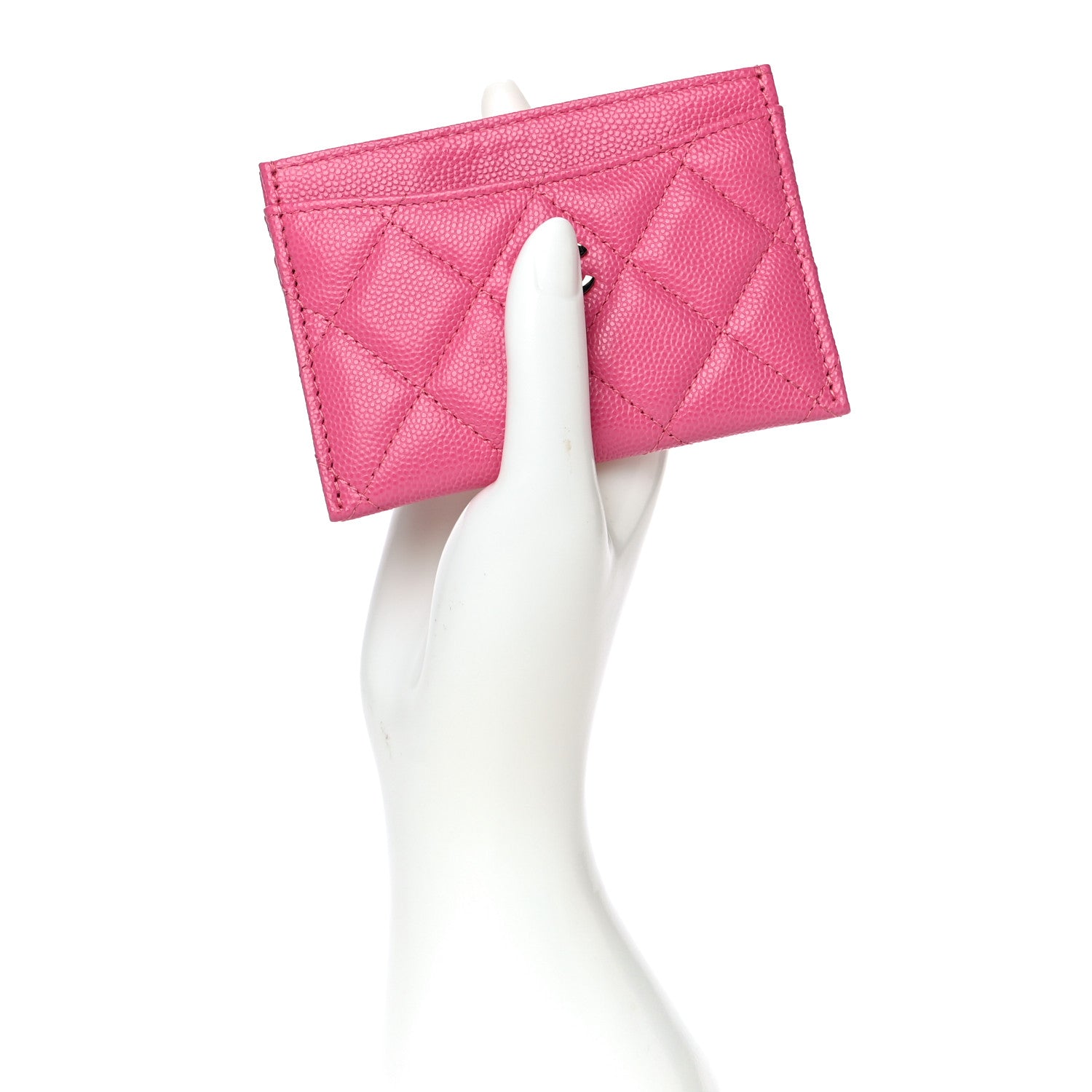 Chanel Caviar Quilted Card Holder Pink 2 of 12