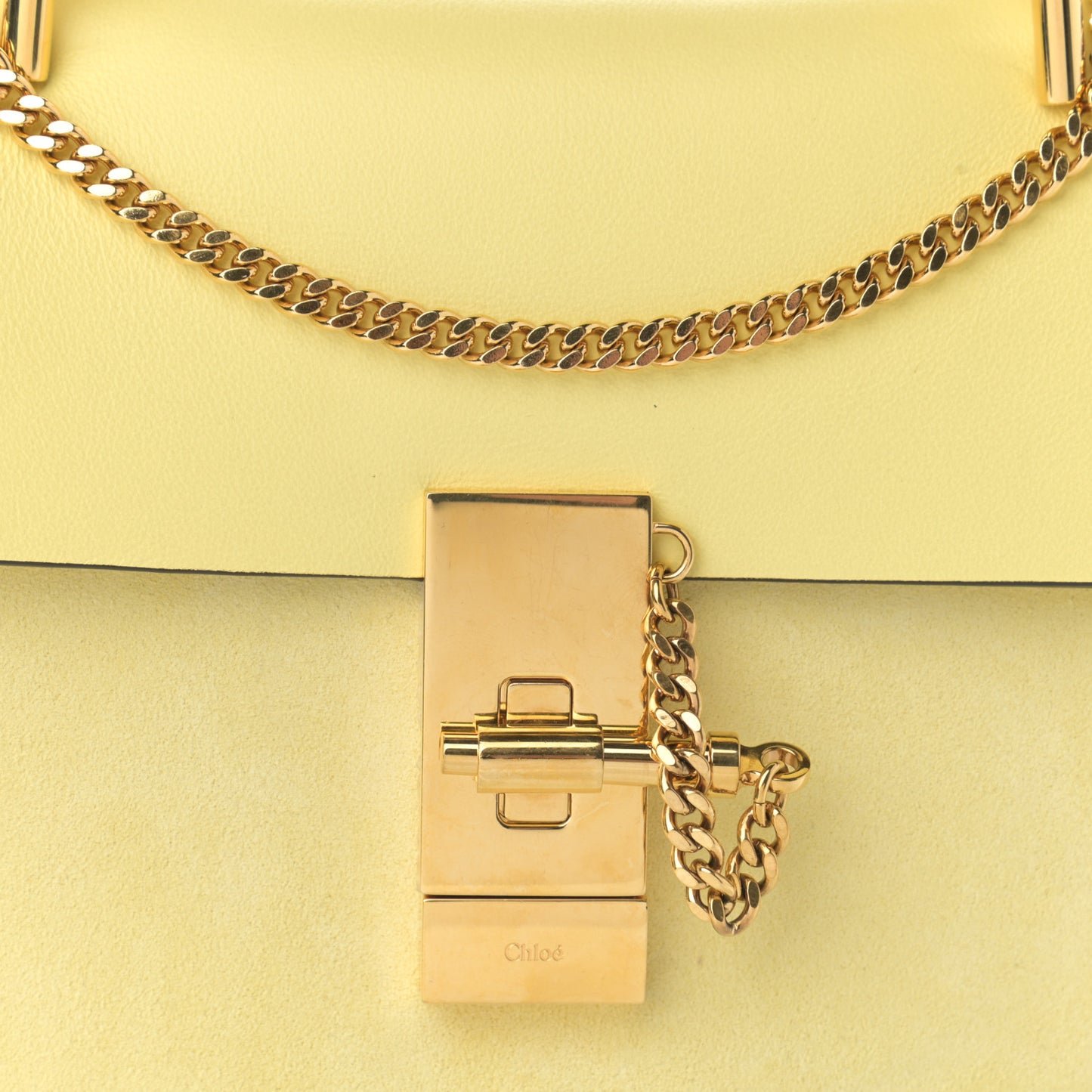 Suede Smooth Calfskin Mini Drew Shoulder Bag Lemonade