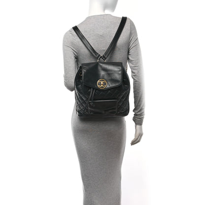 Chanel Lambskin Quilted CC Backpack Black 2 of 15