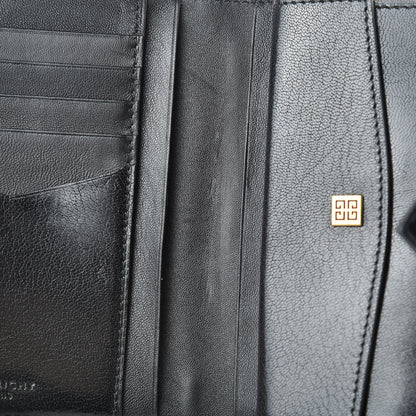 Givenchy Goatskin Diamond Quilted GV3 Medium Wallet Black 9 of 13