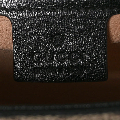 Gucci GG Supreme Monogram Calfskin Small Padlock Messenger Shoulder Bag Beige Black Cuir 6 of 11