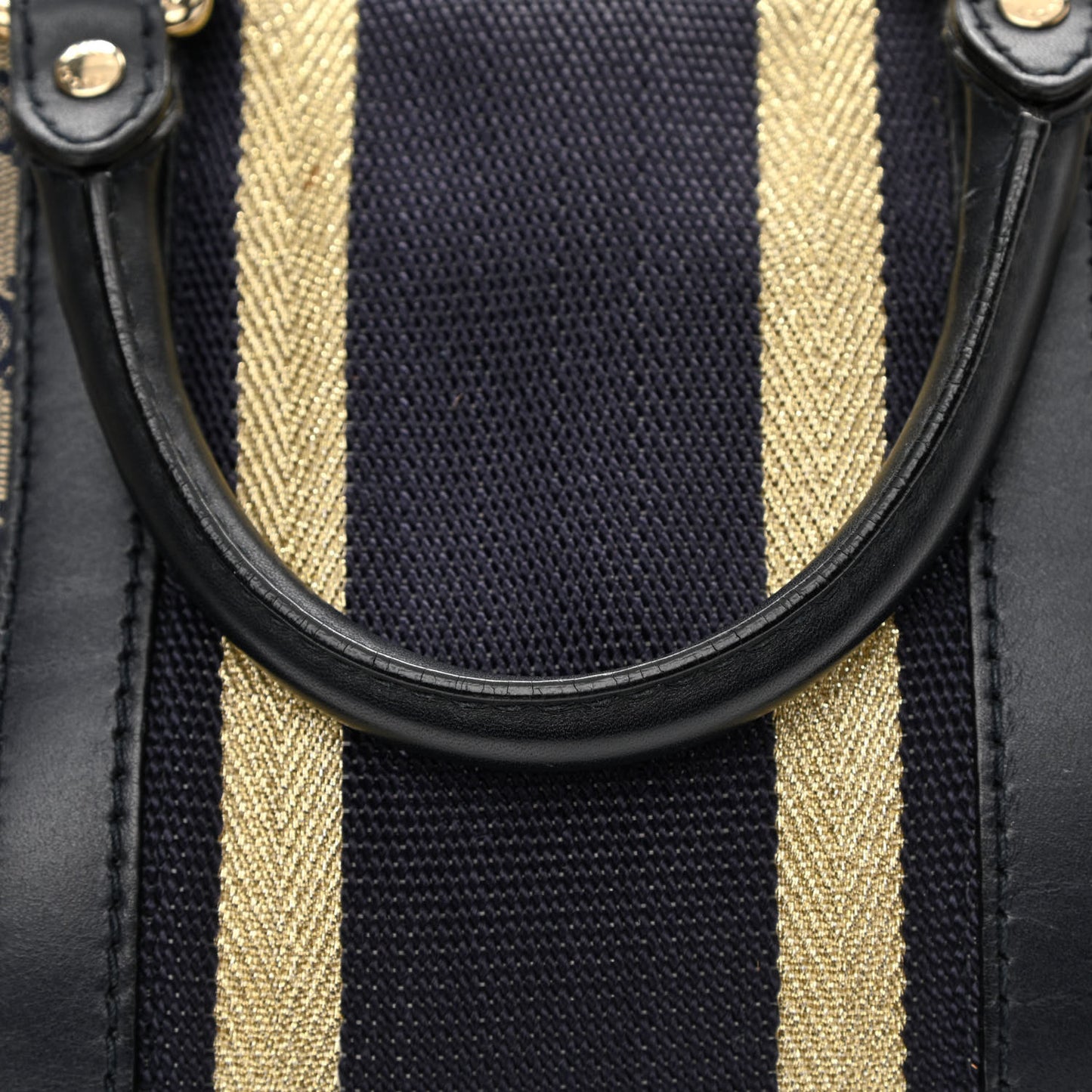 Monogram Vintage Web Medium Boston Gold Navy