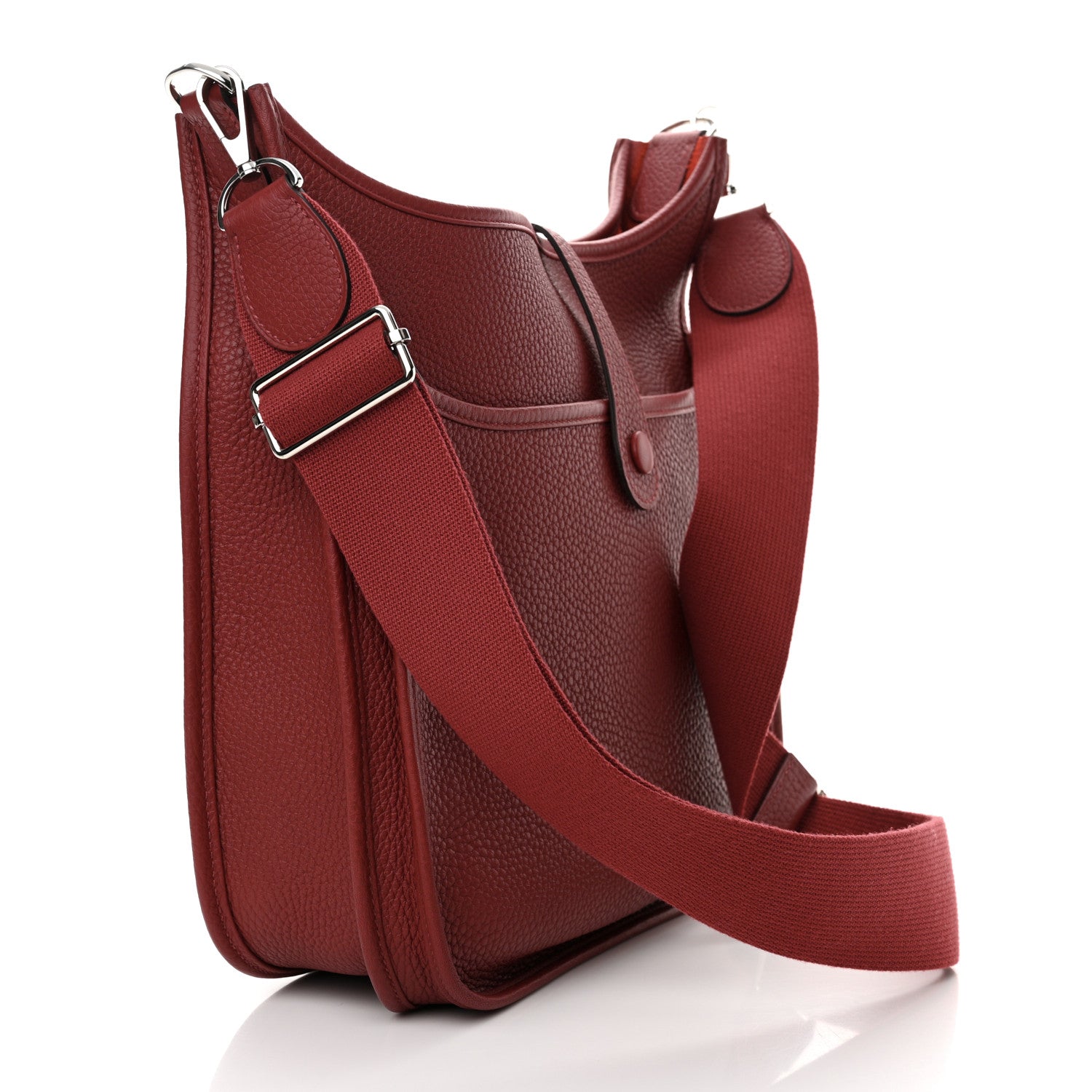 Hermes Taurillon Clemence Evelyne III PM Rouge Grenat 3 of 11