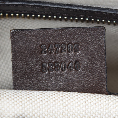 Gucci Monogram Vintage Web Medium Boston Dark Brown 8 of 13