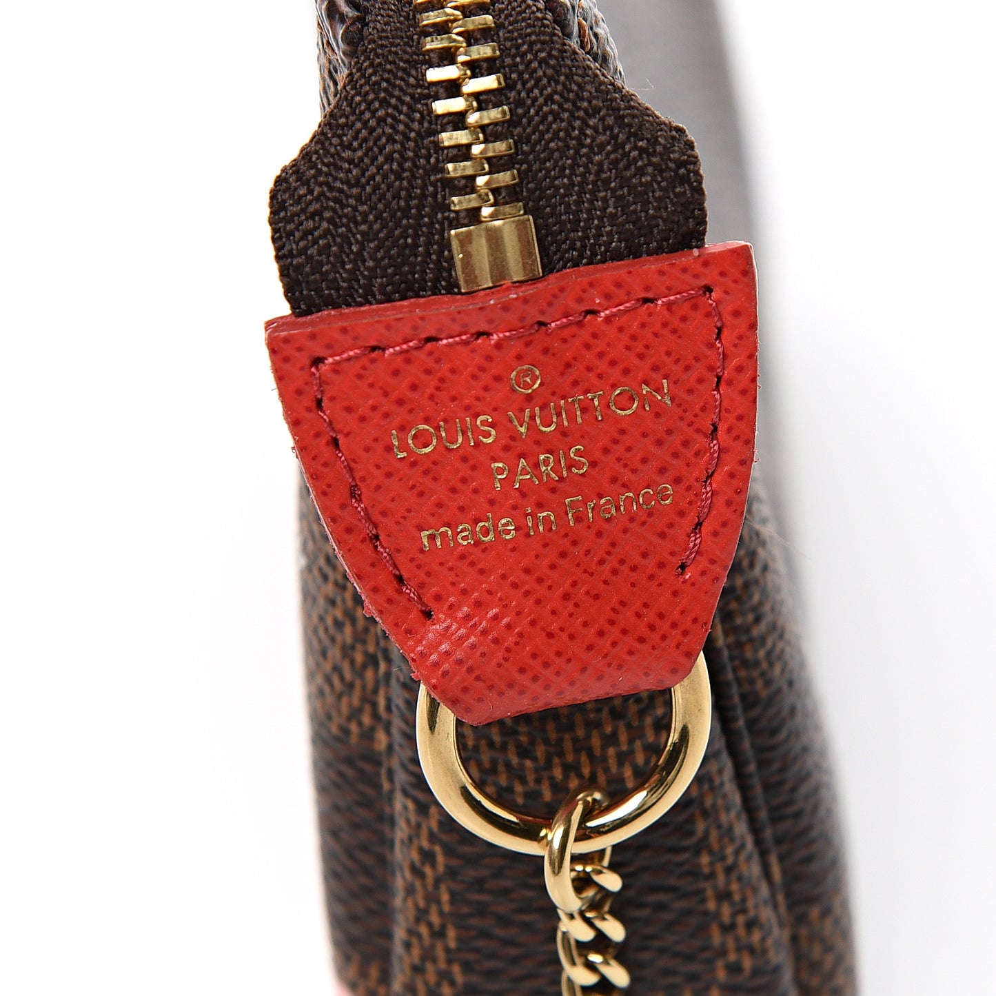 Damier Ebene 2019 Christmas Animation Mini Pochette Accessories Red
