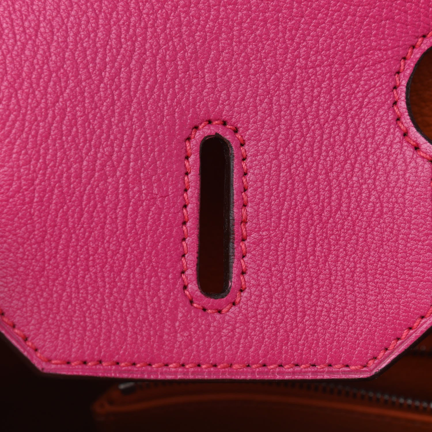 Hermes Chevre Mysore Horseshoe Birkin 35 Rose Shocking Orange 9 of 11