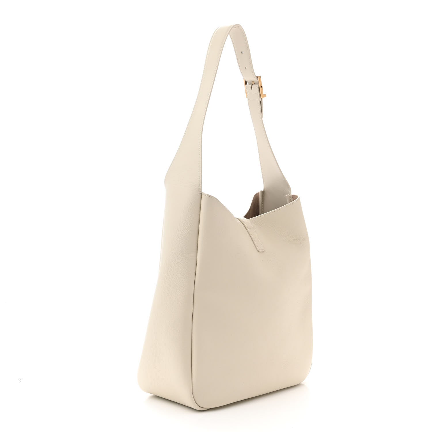 Saint Laurent SAINT LAURENT Smooth Calfskin Large Le 5 A 7 Soft Hobo Blanc Vintage 3 of 10