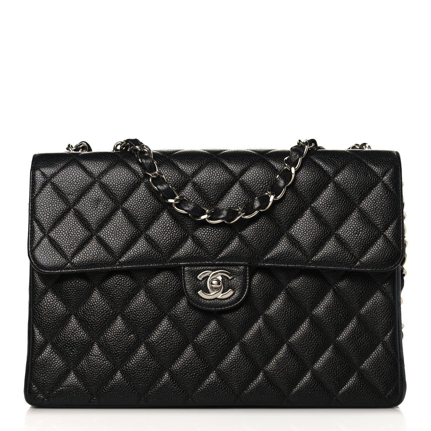 Chanel Caviar Quilted Jumbo Single Flap Black 1 of 10