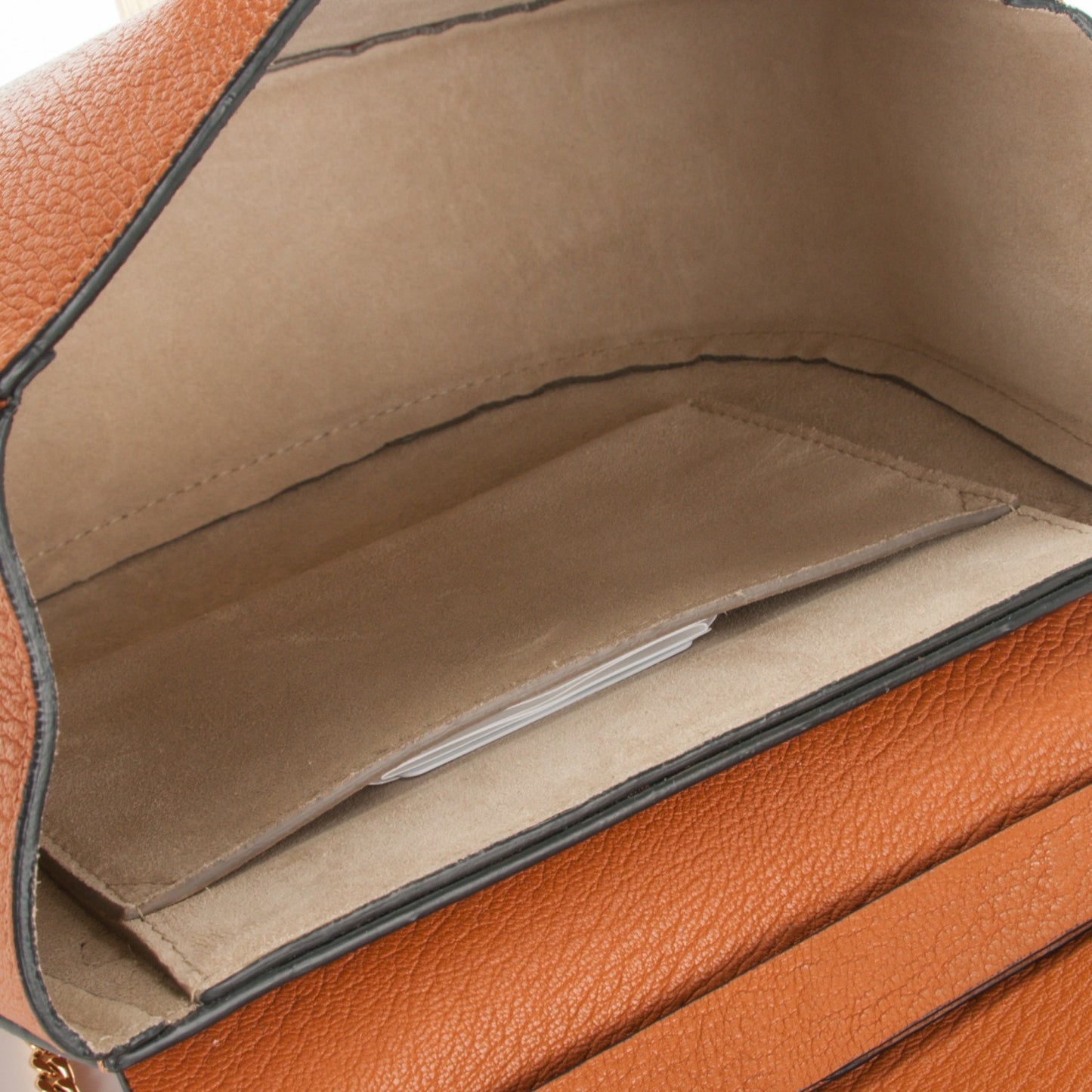 Grained Lambskin Drew Shoulder Bag Caramel