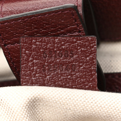 Gucci Monogram Textured Dollar Calfskin Web Medium Ophidia Shopping Tote Sahara Rubino Chardonnay 12 of 21