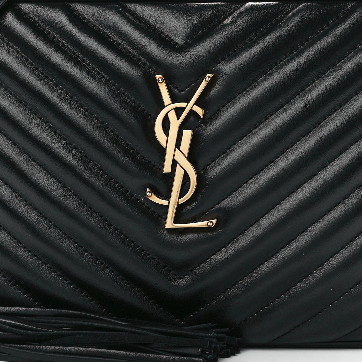 Calfskin Matelasse Monogram Lou Camera Bag Black