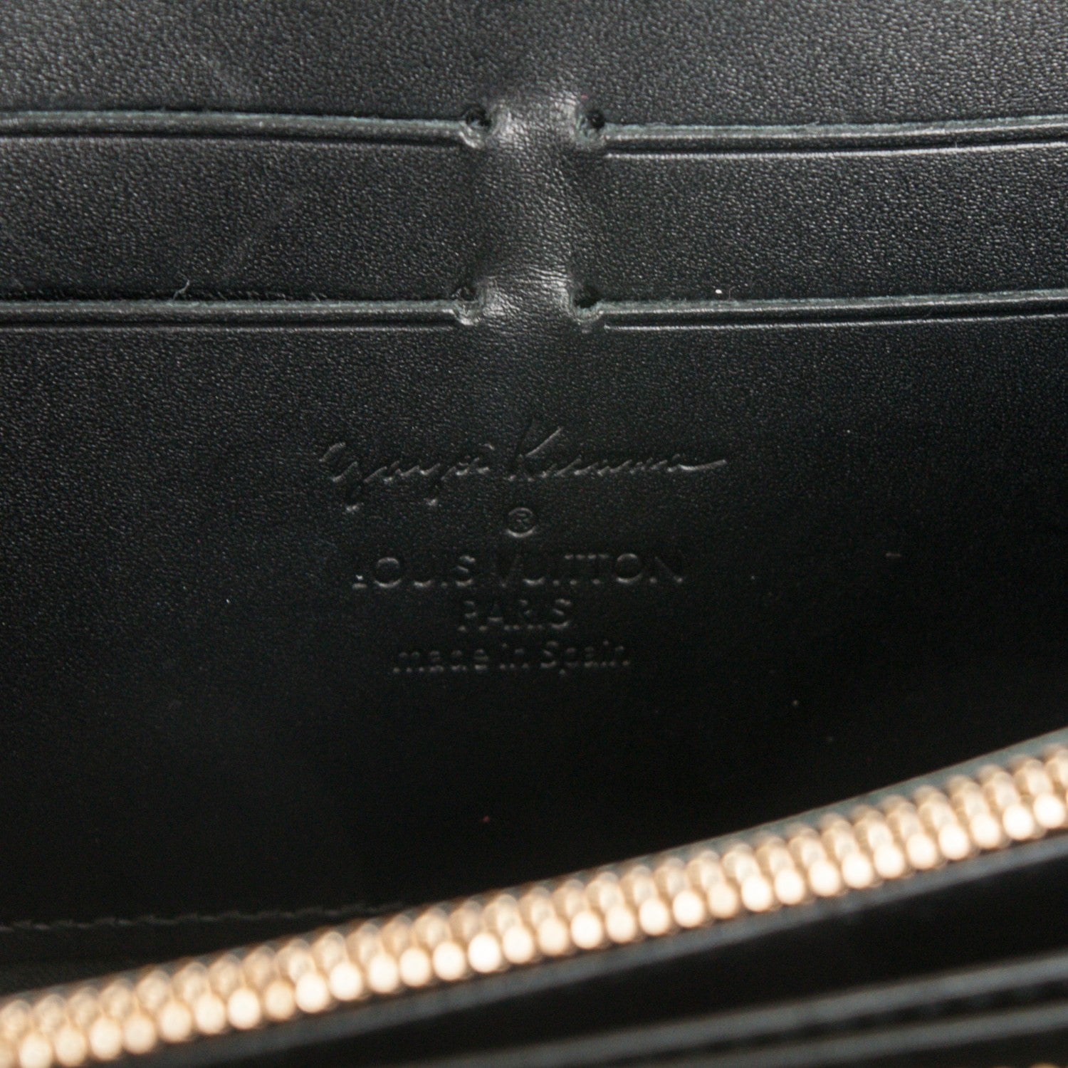 Louis Vuitton Vernis Kusama Infinity Dots Zippy Wallet Black 6 of 11