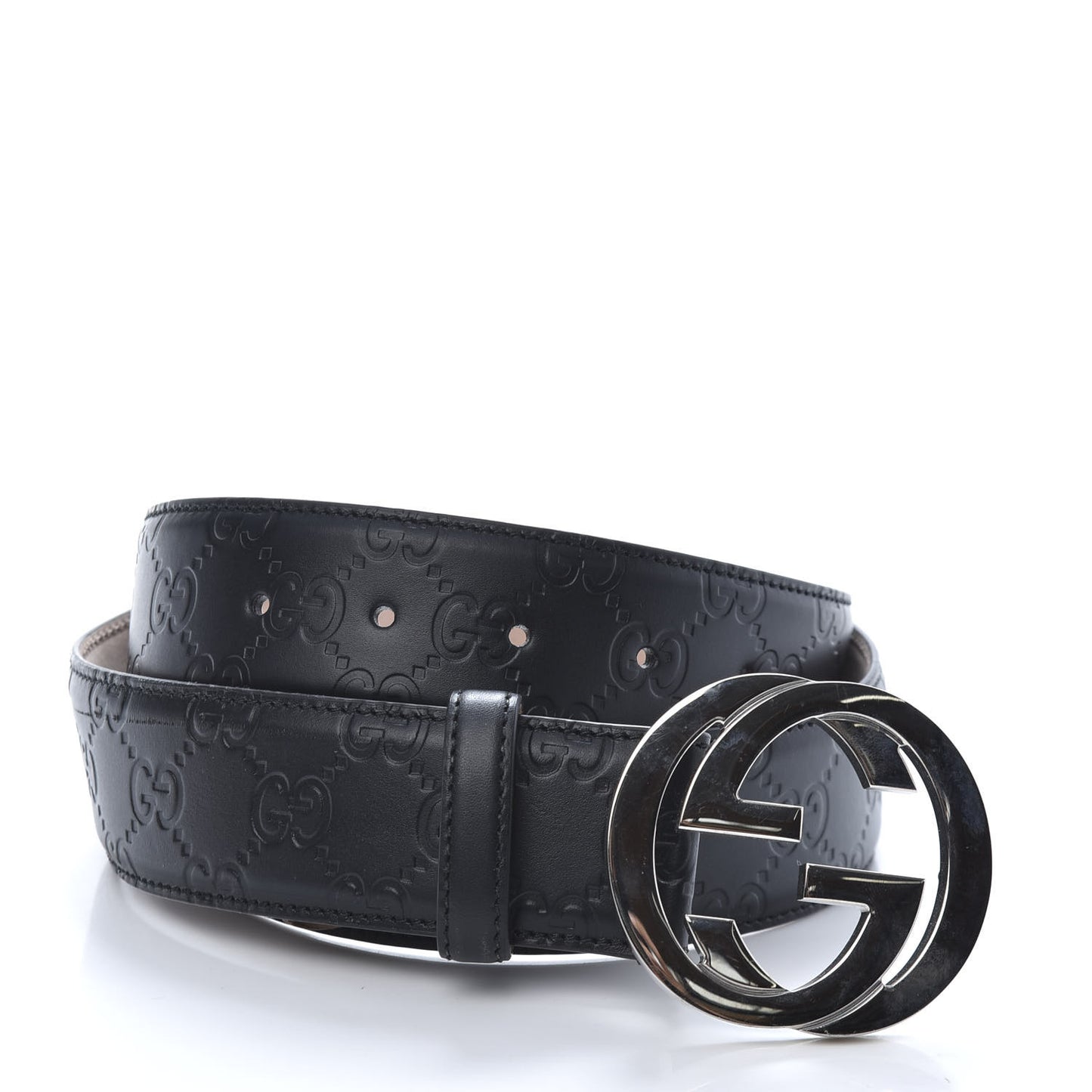 Guccissima Signature Interlocking G 40mm Belt 100 40 Black