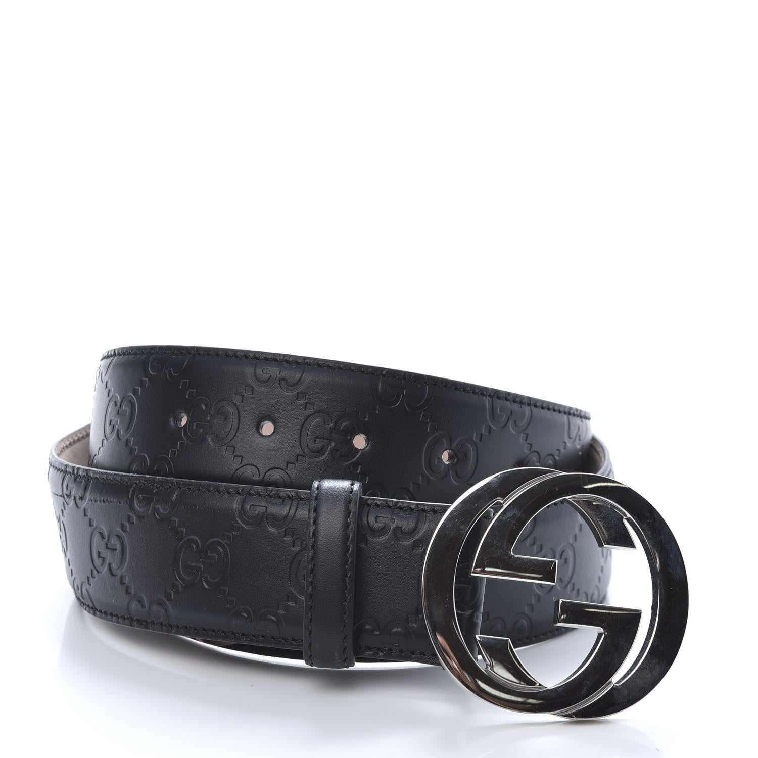 Gucci Guccissima Signature Interlocking G 40mm Belt 100 40 Black 4 of 5