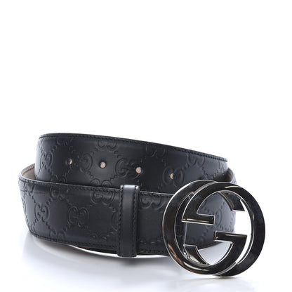 Gucci Guccissima Signature Interlocking G 40mm Belt 100 40 Black 4 of 5
