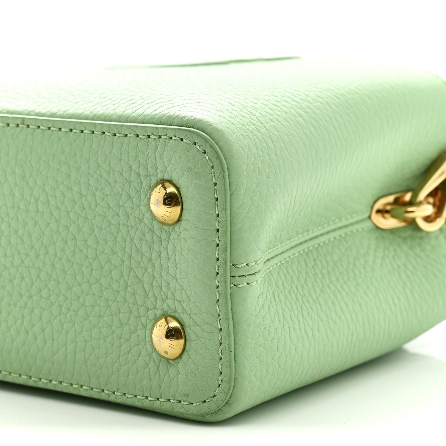 Louis Vuitton Taurillon Mini Capucines Vert Pomme 9 of 9