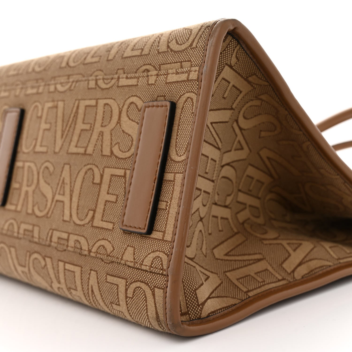Versace Jacquard Canvas Large Allover Medusa Tote Beige 9 of 19
