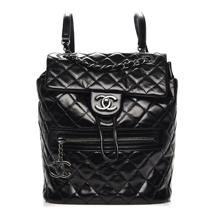 Chanel Calfskin Quilted Small Salzburg Mountain Backpack Black 1 of 8