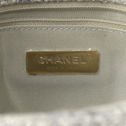 Chanel Tweed Quilted Medium Chanel 19 Flap Grey Ecru 5 of 10