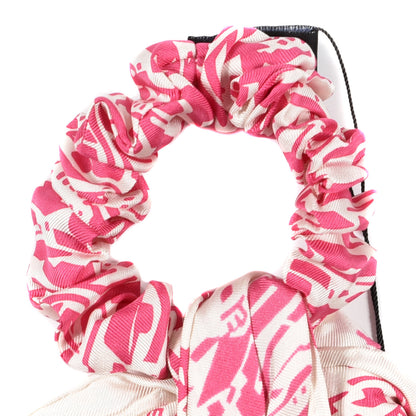 Chanel Silk Twill Hair Scarf Pink Ecru 2 of 4