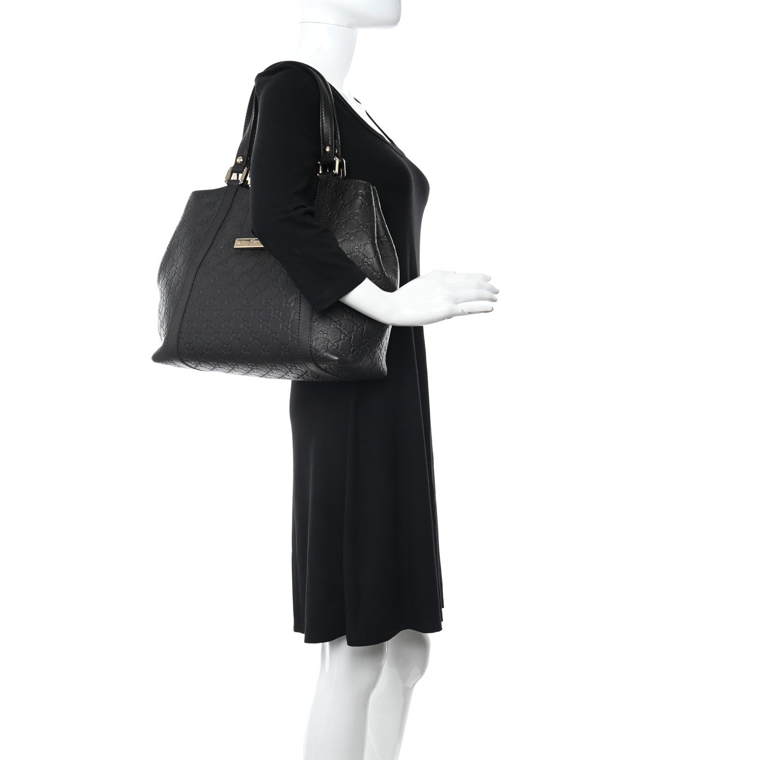 Gucci Guccissima New Ladies Web Tote Dark Brown 2 of 10