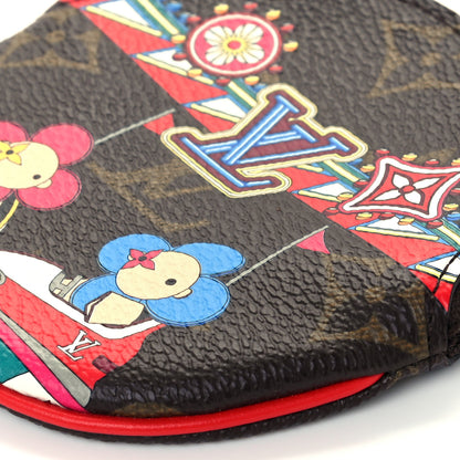 Louis Vuitton Monogram 2020 Christmas Animation Bumper Cars Round Coin Purse Coquelicot 6 of 8