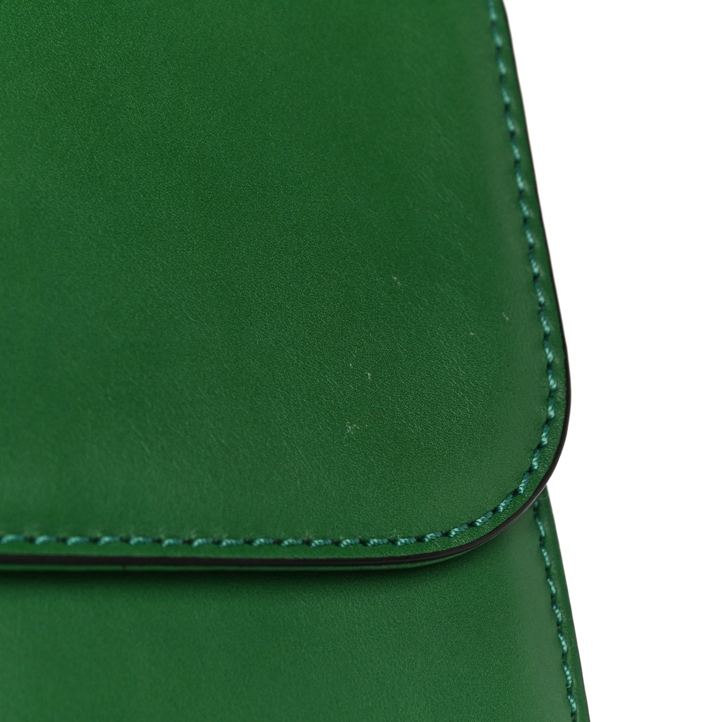 Vitello Medium Glam Lock Rockstud Flap Pop Green