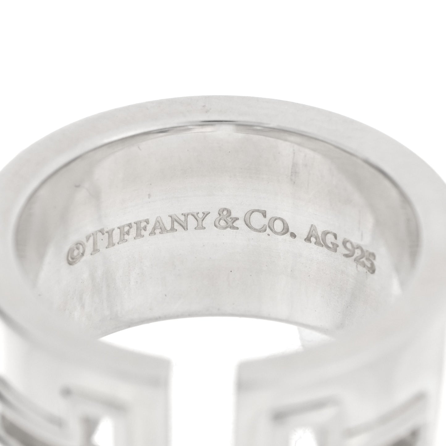 Sterling Silver T Cutout Ring 50 5.25