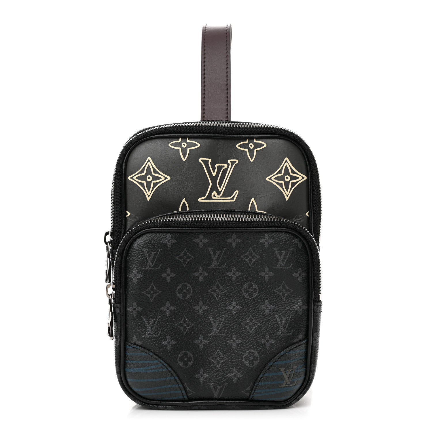 Louis Vuitton Monogram Eclipse Patchwork Amazone Sling Bag 1 of 11