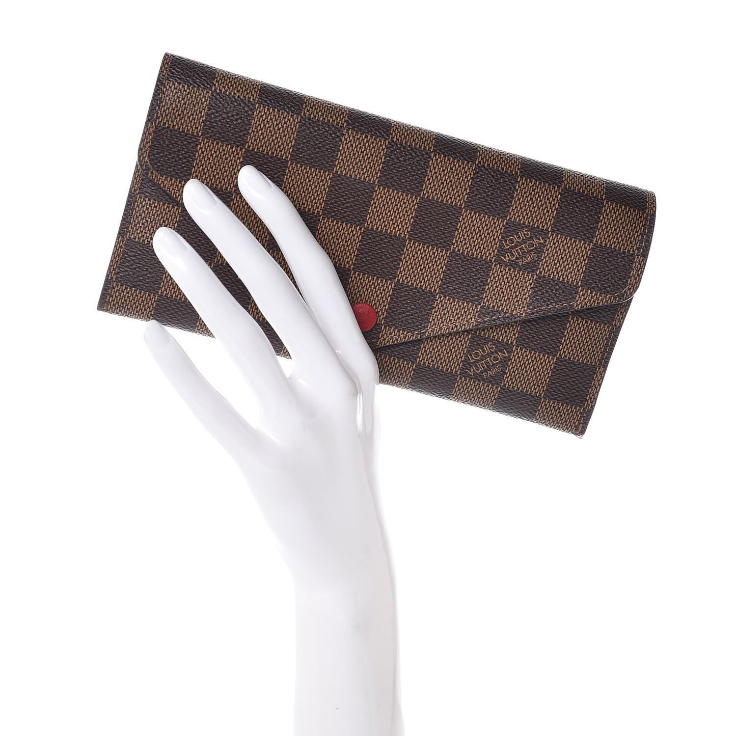 Damier Ebene Josephine Wallet Red