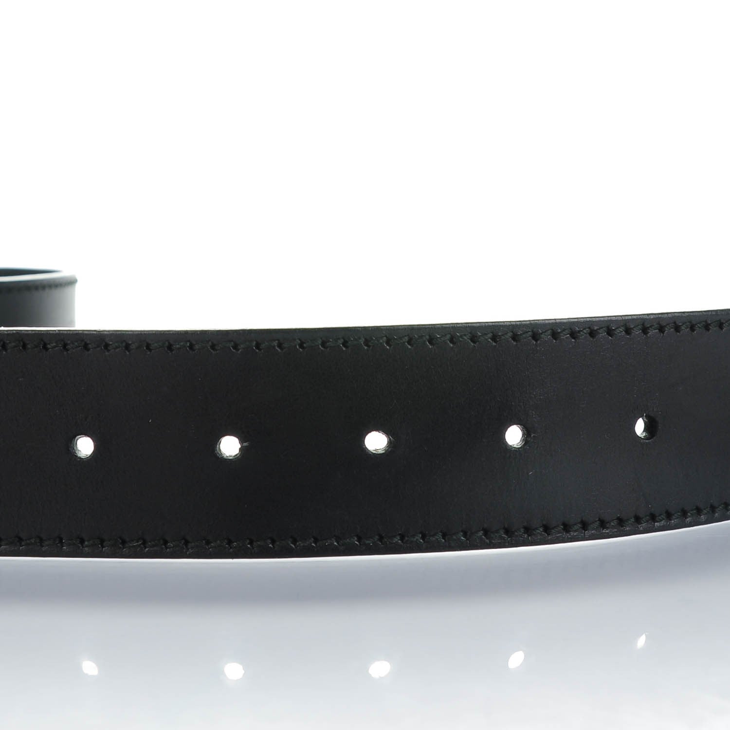 Gucci Calfskin Interlocking G Belt 80 32 Black 4 of 6