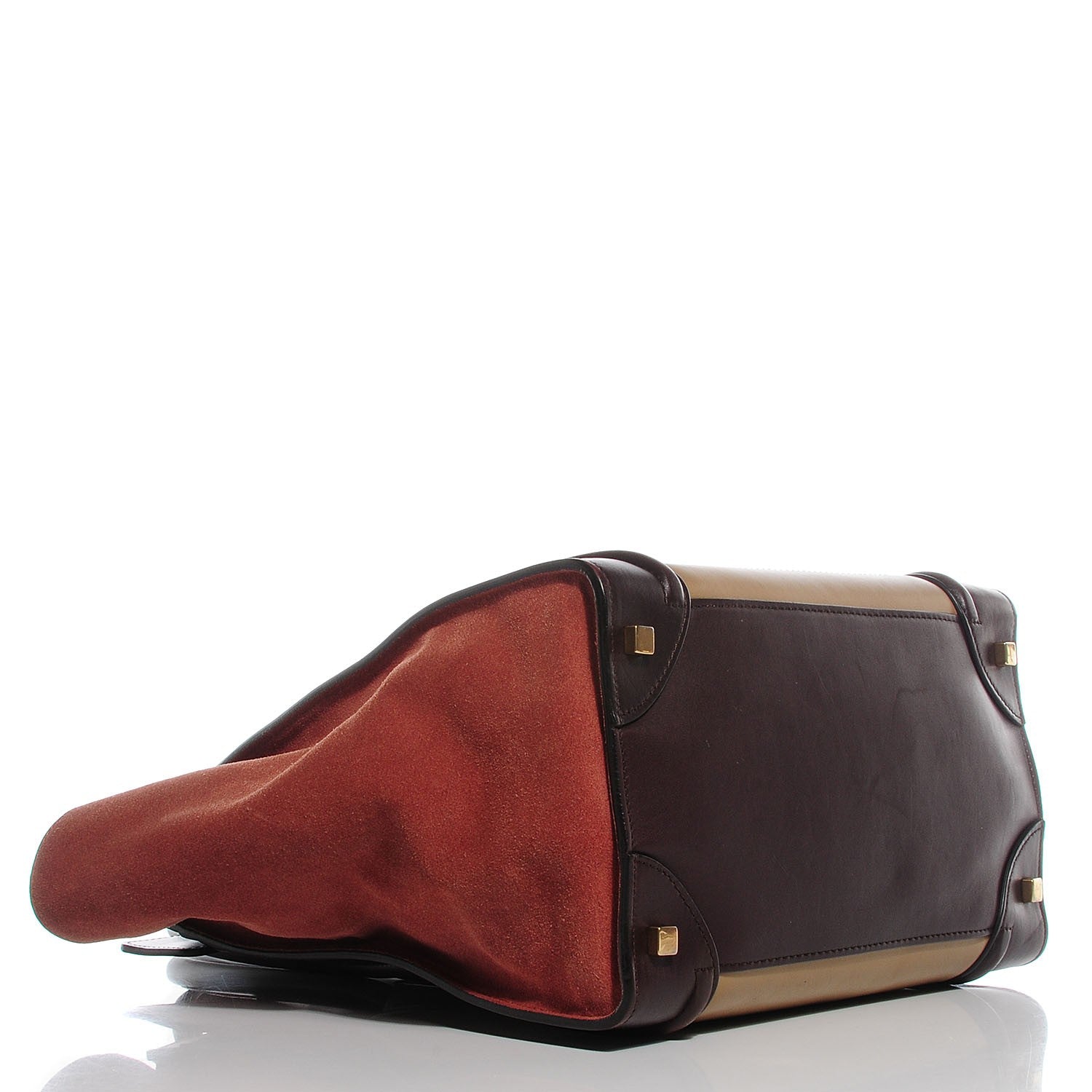 Celine Smooth Calfskin Suede Mini Tri-Color Luggage Beige 4 of 8