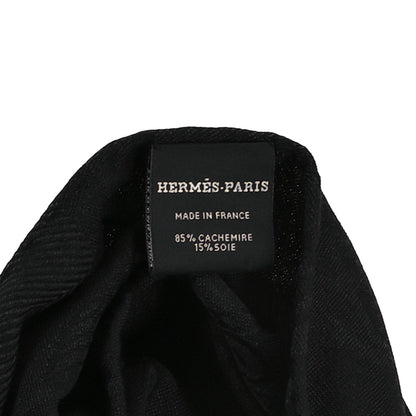 Hermes Cashmere Silk New Libris Confettis D'Ex Libris Stole Black 3 of 3