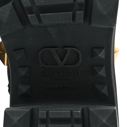 Valentino Garavani Calfskin Roman Stud 20/85mm Combat Boots 40.5 Black 6 of 8
