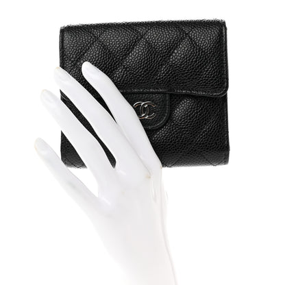 Chanel Caviar Quilted Compact Flap Wallet Black 2 of 8